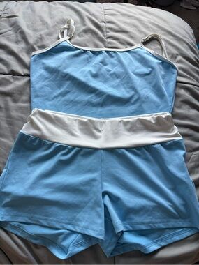 SHEIN White and Blue Set